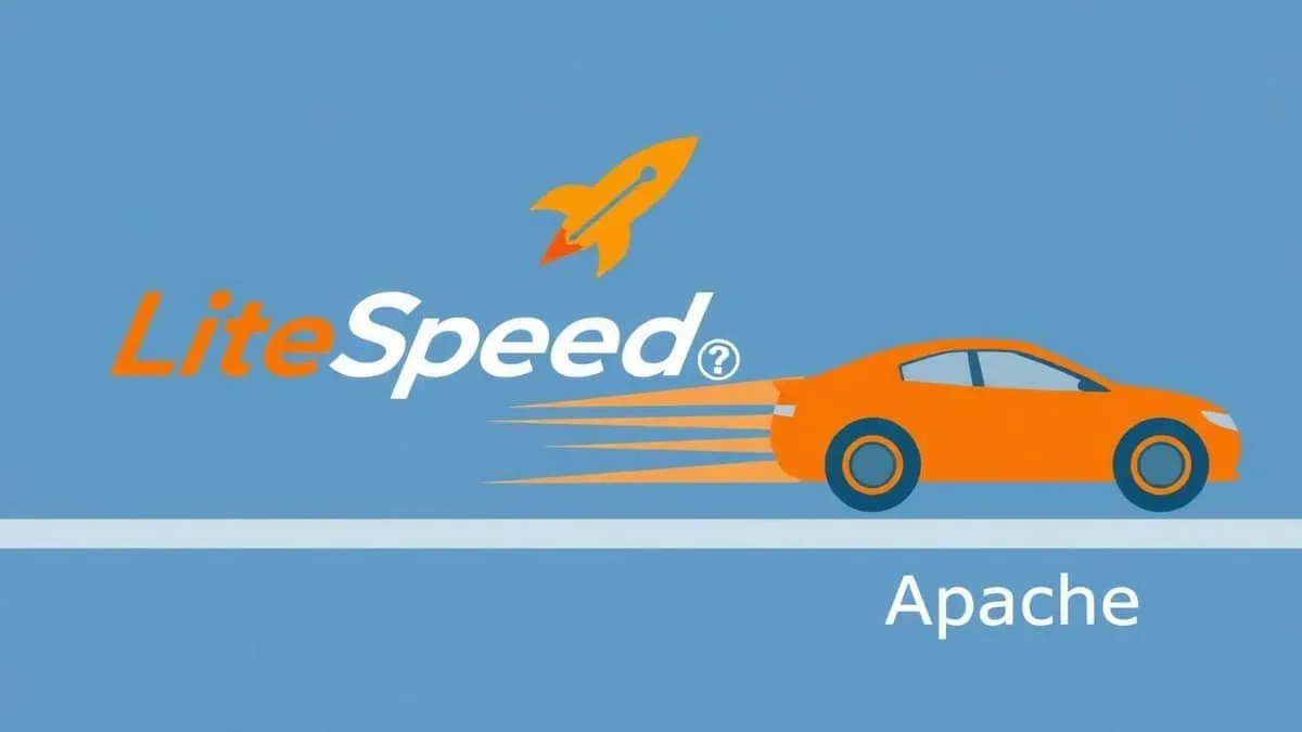 Comparativo visual de velocidade entre LiteSpeed e Apache em servidor web